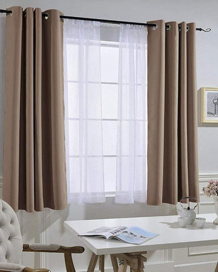 NICETOWN Blackout Draperies Curtains Panels - Window Treatment Thermal Insulated Solid Grommet Blackout Drapes for Bedroom (Set of 2, 52 by 45 Inch, Cappuccino)