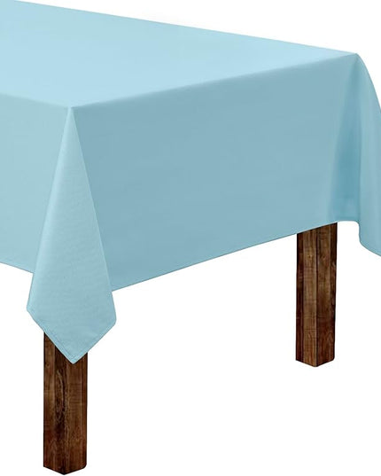 Gee Di Moda Rectangle Tablecloth - 60 x 126 Inch Baby Blue Table Cloth for 8 Foot Rectangle Tables - Heavy Duty Washable Fabric - for Holiday Party, Dinner, Weddings, Baby Shower & Events
