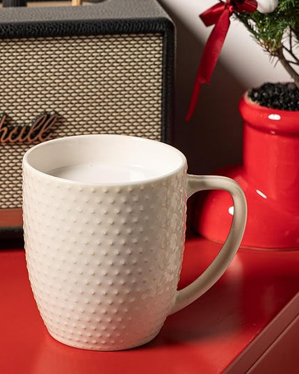 16 oz Coffee Mugs Set of 4, Porcelain Coffee Cups Ceramic, Farmhouse Mug with Handle