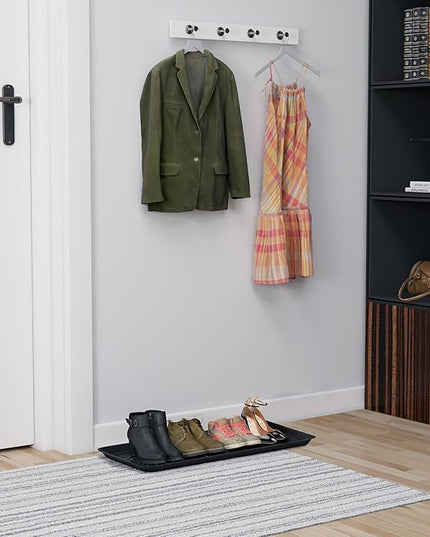 Matace 1 Pack Rubber Large Boot Tray for Entryway,Long Shoe Tray,Slim Boot Mat for Indoor and Outdoor Use, 16x40 in (Pack of 1)