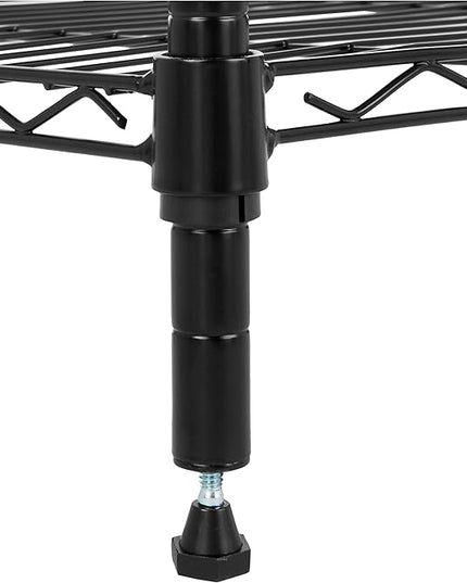 Amazon Basics 5-Shelf Tower Adjustable Storage Shelving Unit, Black, 16 D x 16 W x 54 H in
