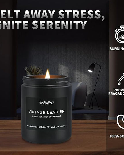 6 Pack Candles for Home Scented Aromatherapy Candles Gifts Set for Mens, Men Candle Set, 42 oz 300 Hour Long Lasting Candles Gifts for Men Birthday, Christmas