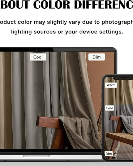 Lazzzy Velvet Blackout Curtains Thermal Insulated Room Window Drapes Super Soft Luxury Curtains for Living Room Bedroom Rod Pocket 2 Panels, Light Taupe, 52" W x 90" L