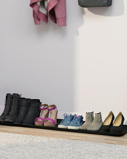 Matace 1 Pack Rubber Extra Large Shoe Tray for Entryway,Long Boot Tray,Slim Boot Mat for Indoor and Outdoor Use,16x55 in, Rectangular (Pack of 1)