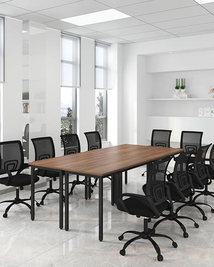Bonzy Home 8ft Conference Tables Chair Set, 94.4"x47.2"x29.5" Table & 10pcs Chairs, Office Computer Desk and Chair Set for Meeting Room Office Furniture Set for 10 People