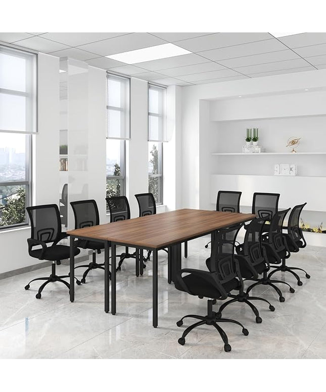 Bonzy Home 8ft Conference Tables Chair Set, 94.4"x47.2"x29.5" Table & 10pcs Chairs, Office Computer Desk and Chair Set for Meeting Room Office Furniture Set for 10 People