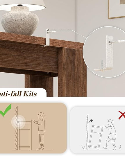 71" Extra Long Console Table, Wood Farmhouse Entryway Table, Plank and Beam Console Tables for Living Room, Entry, Entrance, Behind Couch, Hallway, Foyer, Narrow Sofa Tables for Front Doo