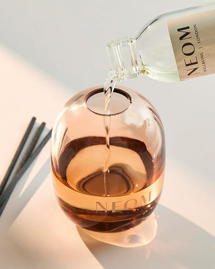 NEOM Feel Refreshed Reed Diffuser Refill, 100ml I Sicilian Lemon and Fresh Basil I 100% Natural fragrances for 12 Weeks I Pure Essential Oils I Energising