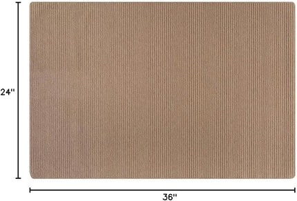 Beverly Rug Non-Slip Modern Entry Rug 2x3 Solid Traditional Rubber Backing Machine Washable Soft Thin Indoor Area Rugs for Living Room Stain Resistant Non Shedding Casual Carpet (2 x 3 Beige)
