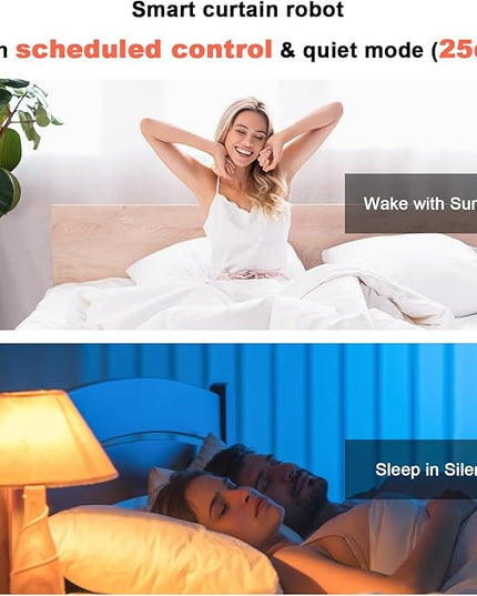 Automatic Curtain Opener - Gifts for Women and Men,Electric Curtain with Remote Smart Curtain Opener Electronic for Roman Rails