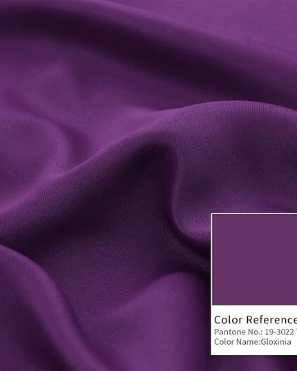 BGment Purple Curtains 54 Inches for Bedroom, Rod Pocket and Back Tab Blackout Curtains Thermal Room Darkening Curtains for Living Room, 2 Window Curtain Panels, 38 x 54 Inch