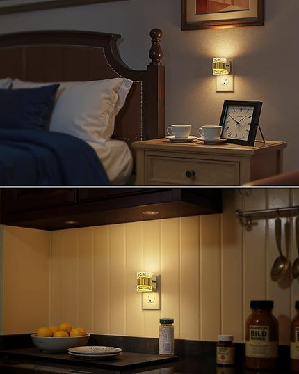 Briignite LED Night Light Plug into Wall[2 Pack], Dimmable Night Light with Bubble Design 3000K Warm & 5 Brightness Levels, Dusk to Dawn Sensor Nightlights for Nursery, Hallway, Bathroom, Kids Room