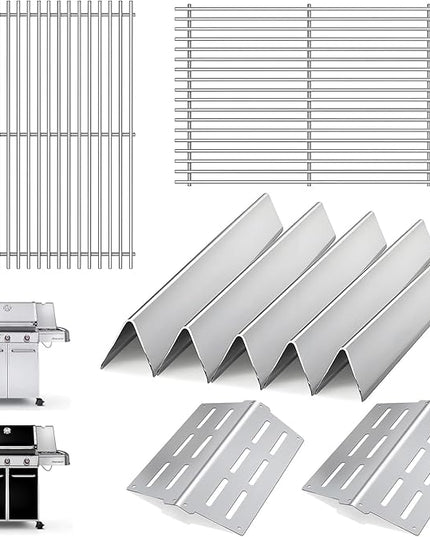 Genesis Grill Parts for Weber 300 Weber 310 Weber 330 Genesis E330 E310 S310 S330 EP330 S320 E320 Grill Parts, 17.5" Flavorizer Bars 7620 Genesis 7528 Grill Grates 7622 Heat Deflector Grill Accessory