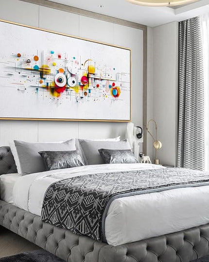 ERQINHUA Abstract Canvas Wall Decor Living Room Boho Wall Art For Bedroom Office Decorations Geometric Paintings Minimalism Wall Pictures Artwork Modern Home Decor Aesthetics Wood Framed 30x60 In