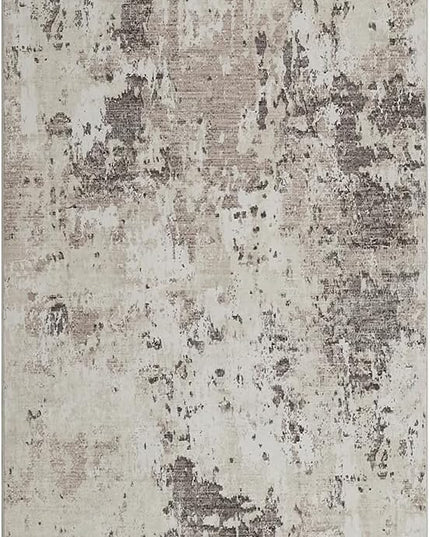 Modern Abstract 2x10 Runner Rug Washable Non Slip Stain Resistant Rug for Hallway Kitchen Bedroom Non Shedding Low Pile Indoor Floor Cover,Brown Grey