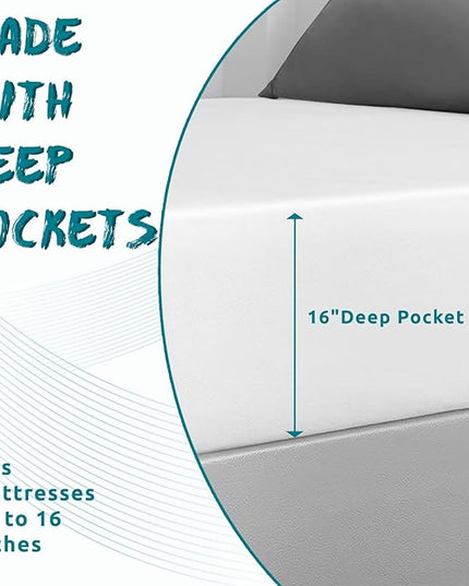Geometric Sheets Twin XL Sheet Sets - Geometric Decoration, Modern Abstract Bed Sheets & Bedroom Decor, Soft Breathable Microfiber Deep Pocket Patterned Bedding Sheets & Pillowcases