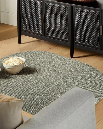 Seasons SE65 Spring Green 3' x 5' Oval - Braided Area Rug, Home Decor, Floor Mat or Bedroom Rug - Easy Care, Ideal for High Traffic Areas in Hallway and Living Room - Made in USA