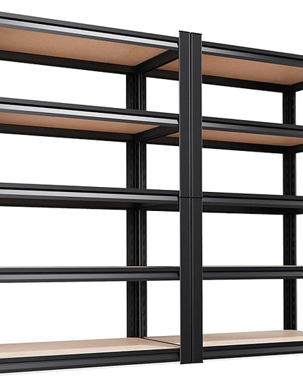 71"H Garage Shelving-5 Tier Garage Storage Shelves,Adjustable Heavy Duty Metal Shelving Unit and Storage Large Rack,Utility Steel Shelf For Warehouse Industrial Pantry Basement 71"x32"x14"-2Pack
