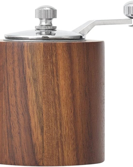 Manual Pepper Grinder – 7.8x5.8x5.8cm Wood Stainless Steel Adjustable Mill, Quick Grind Tool | Perfect for Kitchen Cooking Seasoning, Sesame Cumin Coffee Beans Grinding, Dining Table Culinary