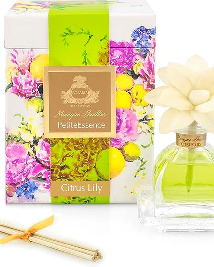 AGRARIA PetiteEssence Flower and Reed Diffuser Set, Handcrafted Sola Flower Botanical Home Fragrance, Scented Oil Diffuser Gift Set for All Occasions