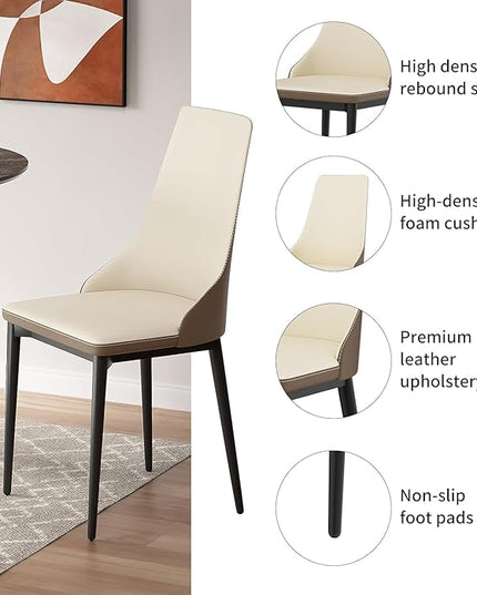 VFK 47" Round Kitchen Table Set with Storage Base & Metal Legs, 5-Piece Wooden Dining Set for 4 to 6 People, Includes 4 Upholstered Chairs for Dining Room, Living Room or Kitchen