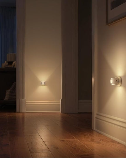 DORESshop Motion Sensor Night Light Indoor, Rechargeable Night Lights, Magnetic Stick-On Stair Lights 3000K Warm White, Wireless Battery Operated Lights for Hallway,Kitchen,Closet,Bedroom