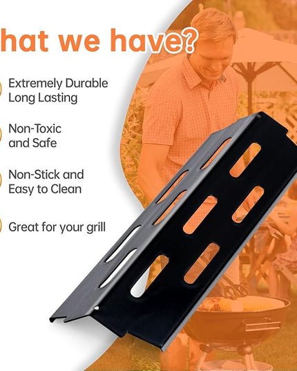 Porcelain-Enameled Grill Flavorizer Bar Heat Plates with 2 Pack Stainless Steel Cooking Grates Grill Replacement Parts for Weber Genesis II 300 Series E-310 E-315 E-330 E-335 S-310 S-335