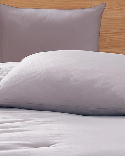 WRENSONGE Twin Comforter Set- 5 Pieces Lilac Twin Bed in a Bag, All Season Twin XL Bedding Sets with 1 Fitted Sheet, 1 Flat Sheet, 1 Pillow Sham and 1 Pillowcase