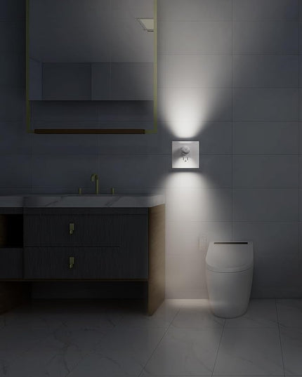 GEPLAD LED Night Light Plug-in Wall Outlet Light, 5000K Daylight,Ambient Lighting,Nightlight for Bedroom, Bathroom, Nursery, Hallway, Kitchen 6 Pack