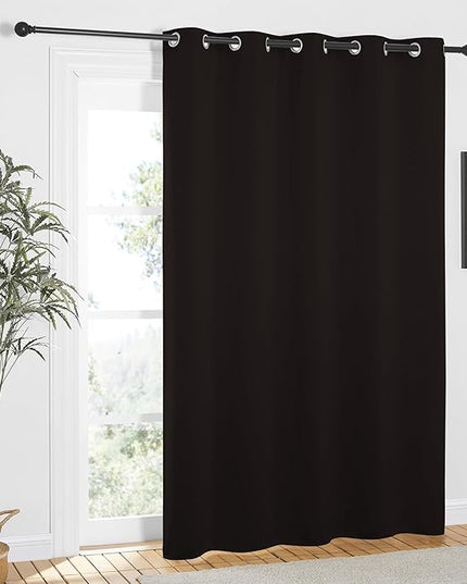 NICETOWN Toffee Brown Blackout Curtains 84 inch Length, Grommet Top Room Darkening Drapes for Bedroom Living Room, Light Blocking Window Covering for Privacy (W66 x L84 Inch, 1 Panel)