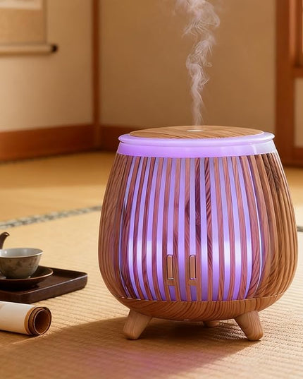 TOPINCN Bedroom Aromatherapy Humidifier Cool Mist Essential Oil Diffuser Home Room Decor with LED Color Mood Light USB Powered