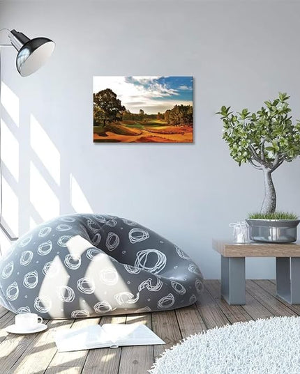 Tobacco Road Golf Course Wall Art for Living Room Bedroom Bathroom Home Decoration North Carolina Golf Course Picture Poster Framed Artwork Golf Canvas Prints Ready to Hang(24''H x 36''W)