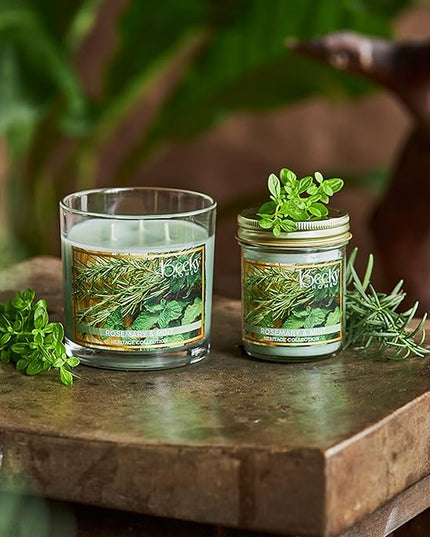 8oz Rosemary Mint Scented Candles for Home, 45 Hrs Soy Wax Candle for Stress Relief, House Aromatherapy Candle Fall Gifts for Men and Women