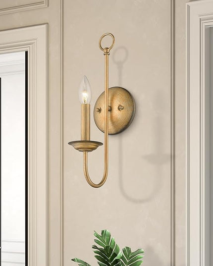 Livex Lighting 42681-07 Steel Wall Sconce for Home Decor; Stylish Wall Decor, 1 Light Fixture Bronze Finish