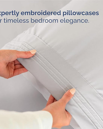 Full Size 4 Piece Sheet Set - Comfy Breathable & Cooling Bed Sheets Set - Hotel Luxury Bedding for Women, Men, Kids, Teens, Boys & Girls - Deep Pockets, Soft and Wrinkle Free - Oeko-Tex - French Grey