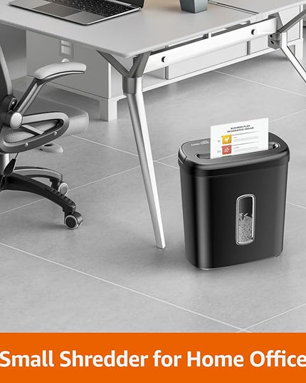 Amazon Basics 8-Sheet Cross Cut Paper Shredder and Credit Card Shredder - Black