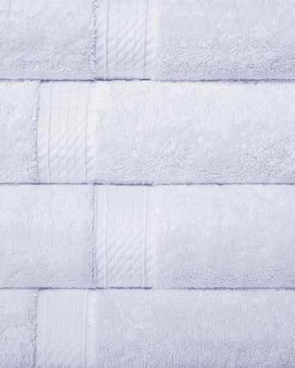 Superior Egyptian Cotton Pile Hand Towel Set of 4, Ultra Soft Luxury Towels, Thick Plush Essentials, Absorbent Heavyweight, Guest Bath, Hotel, Spa, Home Bathroom, Shower Basics, White