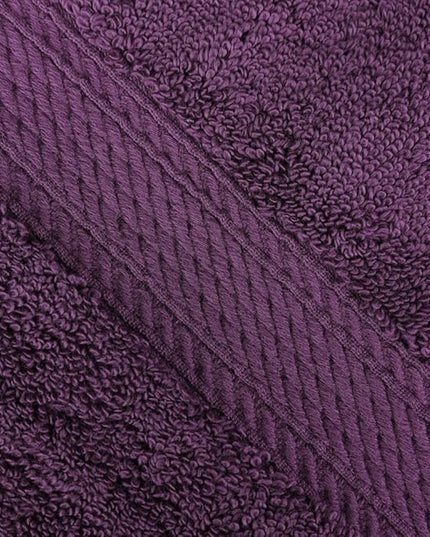 Superior Egyptian Cotton Pile Face Towel/Washcloth Set of 6, Ultra Soft Luxury Towels, Thick Plush Essentials, Absorbent Heavyweight, Guest Bath, Hotel, Spa, Home Bathroom, Shower Basics, Plum