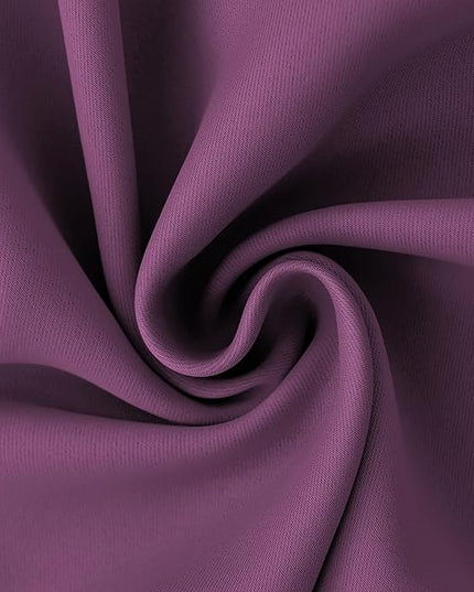 BGment Room Darkening Curtains 84 Inches Long - Grommet Thermal Insulated Drapes Window Treatment Curtains for Bedroom, 2 Panels, 52 x 84 Inch, Eggplant Purple
