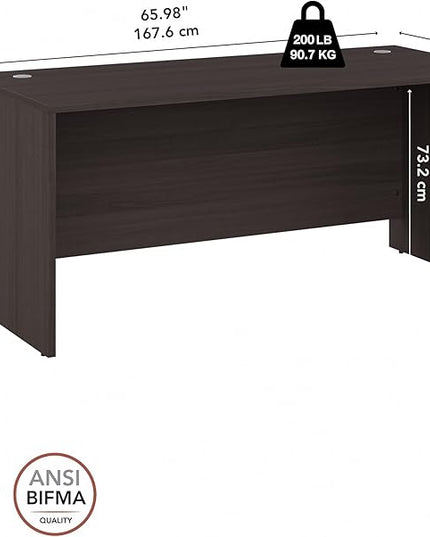 Bush Business Furniture Studio C 66W x 30D Office Desk in Storm Gray