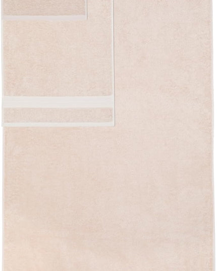 Amazon Basics Fade Resistant Bath, Hand and Washcloth Towel Set, 100% Cotton, Set of 6, 30 x 54 inches, Blush Pink