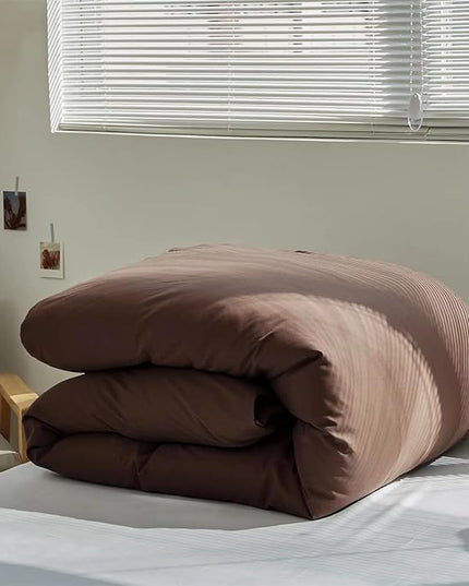 Houseri Brown Cal King Comforter Set Mocha Bedding California Size Coffee Color Cali Dark Colored Sets Vintage Solid Chocolate Blanket Oversized, King(96''*104''-Comforter)