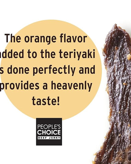 People’s Choice Beef Jerky – Tasting Kitchen – Orange Honey Teriyaki – Sweet & Savory – 8g Protein – Made in USA – 1 Pound (16 oz) Bag