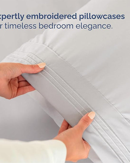 Twin Size 3 Piece Sheet Set - Comfy Breathable & Cooling Bed Sheets Set - Hotel Luxury Bedding for Women, Men, Kids, Teens, Boys & Girls - Deep Pockets, Soft and Wrinkle Free - Oeko-Tex - French Grey
