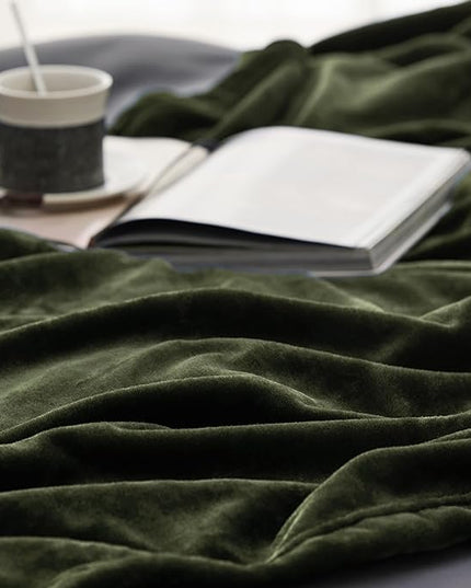 Bedsure Fleece Blanket Queen Blanket Olive Green - Bed Blanket Soft Lightweight Plush Fuzzy Cozy Luxury Microfiber, 90x90 inches