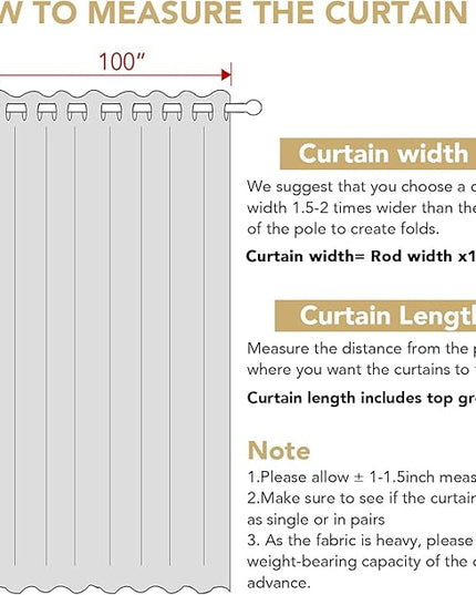 H.VERSAILTEX Room Darkening Linen Curtain for Bedroom/Living Room Extra Wide Blackout Curtains 100 x 84 Inches for Patio Glass Door, Primitive Textured Thick Linen Burlap Fabric, Heather Taupe Gray