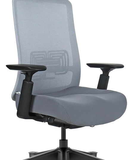 Mesh Office Chair with Headrest – Ergonomic Office Chair with Lumbar Support, Adjustable 3D Arms & Soft Seat – Holds Up to 330lbs (Gray)