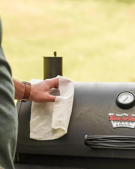 Crocodile Cloth Grill - 80 (15" x 10") Plant-based Cleaning Wipes. Safe on Skin & Multiple Surfaces. Infused with Aloe & Vitamin E. Large, Pre-Moistened & Absorbent.