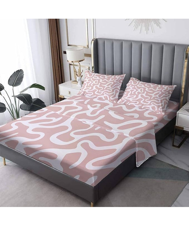 Twin XL Sheet Sets - Abstract Sheets & Bedroom Decor, Abstract Decor for Bedroom, Modern Sheet Set, Soft Breathable Microfiber Deep Pocket Patterned Bedding Sheets & Pillowcases