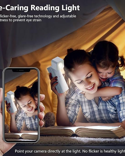4000mAh Rechargeable Battery Operated Night Light, Dimmable Motion Sensor Night Lamp, Eye-Caring LED Reading Lamp, Multi-Function Wall Light with Touch Control for Adults Kids Room Bedroom Nursery